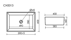 Ceramicanova Мебельная раковина Element 59 CN5013 белая – фотография-5