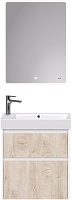 Dreja Мебель для ванной Slim 65 подвесная белая/дуб кантри