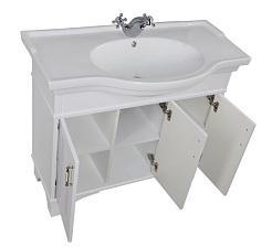 Aquanet Тумба с раковиной Валенса 100 белая (180302) – фотография-3