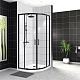 BelBagno Душевой уголок Uno 100/100 UNO-195-R-2-100-C-NERO стекло прозрачное – картинка-7