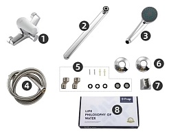 Frap Смеситель для ванны H703 F22703-B хром – фотография-4