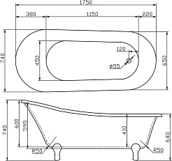 BelBagno Акриловая ванна BB23-CRM – фотография-2