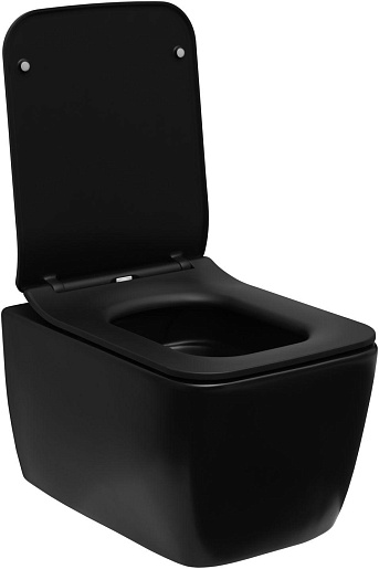 Allen Brau Унитаз подвесной Liberty 4.33007.31 чёрный матовый с крышкой 4.33008.31 – картинка-13