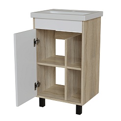 Mixline Тумба под раковину Милтон 50 дуб сонома/белый – фотография-3