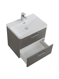 BelBagno Тумба с раковиной Due 60 подвесная Сатин ручки Хром полированный – фотография-8