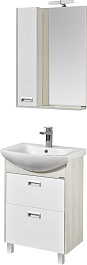 Акватон Мебель для ванной Бекка Pro 60 белая/дуб сомерсет – фотография-1