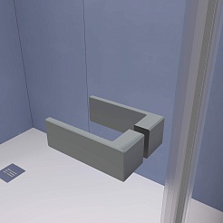 RGW Душевой уголок Stilvoll SV-040Gr 100x90 профиль серый стекло прозрачное – фотография-5