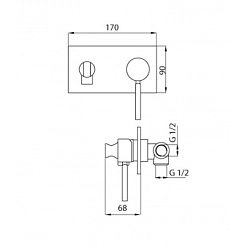 Cezares Гигиенический душ OLIMP-DIF-03/24-L со смесителем – фотография-2