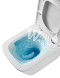 WeltWasser Унитаз подвесной GELBACH 043 MT-BL черный матовый – фотография-4