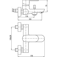 Valvex Смеситель "Aries 2405090" для ванны – фотография-1