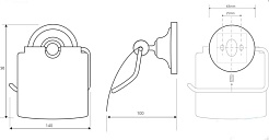 Bemeta Держатель туалетной бумаги Retro gold and chrom 144212018 – фотография-2