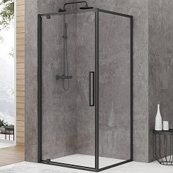 Black&White Душевой уголок Stellar Wind S877 Black 90x90 – фотография-1