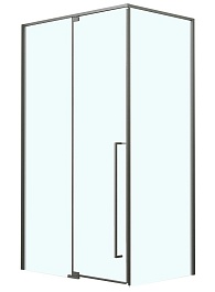 Azario Душевой уголок Male 100/100 стекло прозрачное профиль матовый графит – фотография-1
