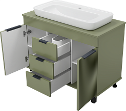 Brevita Тумба под раковину Enfida 100 зеленая – фотография-5