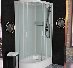 Frank Душевая кабина F412/1 R white с крышей – фотография-3