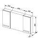 Aquanet Зеркало для ванной "Данте 60" (камерино 2 навесных шкафчика) – фотография-8