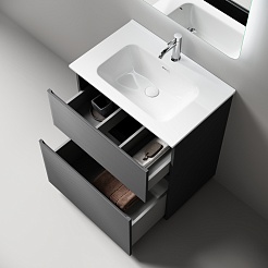 Sancos Тумба под раковину напольная Folk Floor 70 grey soft – фотография-2