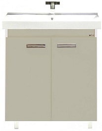 Misty Тумба для умывальника Джулия QVATRO 75 прямая бежевая – фотография-1