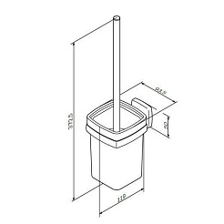 Am.Pm Стойка с туалетной щеткой Gem A9033400 – фотография-3