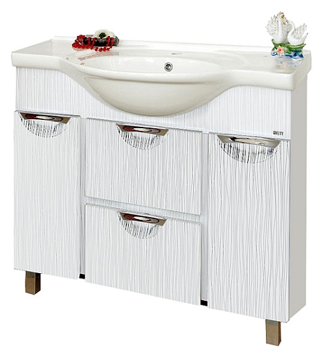 Misty Тумба с раковиной Лорд 85 белая – фото-1