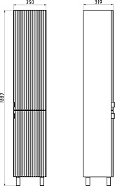 ASB-Mebel Шкаф пенал Дора 35 серый – фотография-4