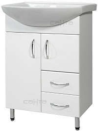 СанТа Тумба с раковиной Грация 60 с ящиками – фотография-1