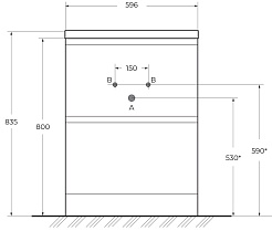 BelBagno Тумба с раковиной Albano 70 напольная Bianco Lucido – фотография-10