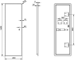 Esbano Зеркало ES-2073 W 48x148 – фотография-4