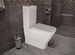 Azario Унитаз-компакт Joy AZ-2168-UQ3 безободковый с бачком с сиденьем микролифт белый – фотография-2