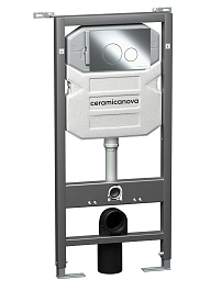 Ceramicanova Система инсталляции для унитазов Envision CN1001CH с кнопкой смыва Round цвет хром – фотография-1