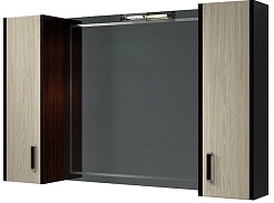 Какса-а Зеркало-шкаф Карлос 105 дуб сантана/венге – фотография-1