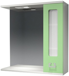 Какса-а Зеркальный шкаф "Витраж-Цвет 70" R фисташка – фотография-1