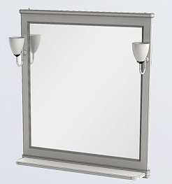 Aquanet Зеркало Валенса 90 белый краколет/серебро (180040) – фотография-4