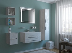 Какса-а Полупенал для ванной Кристалл 30 белый – фотография-2