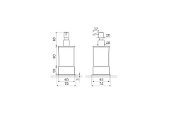 Excellent Дозатор жидкого мыла RIKO DOEX.1616BL черный – фотография-2