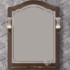 Opadiris Зеркало для ванной Лоренцо 80 орех – фотография-1