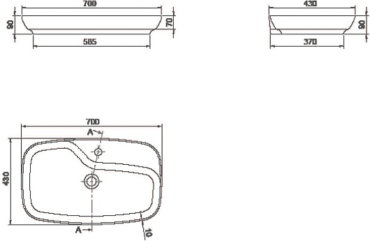 Opadiris Тумба с раковиной Луиджи 90 Nova 70 подвесная белая матовая – картинка-11