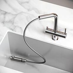 Sancos Смеситель для кухни Spin брашированный никель SC4015BN – фотография-4