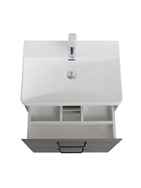 BelBagno Тумба с раковиной Due 50 подвесная Сатин ручки Матовый тёмный никель – фотография-13