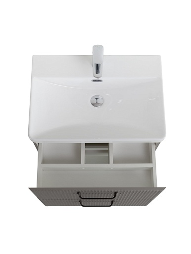 BelBagno Тумба с раковиной Due 50 подвесная Сатин ручки Матовый тёмный никель – картинка-13