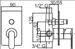 Cezares Смеситель GARDA-VDIM-01-Cr для душа – фотография-2