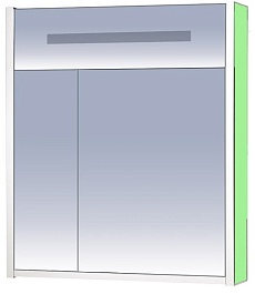 Misty Зеркало-шкаф для ванной Джулия 65 салатовый – фотография-1