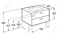Roca Тумба с раковиной Victoria Nord 80 венге – фотография-5
