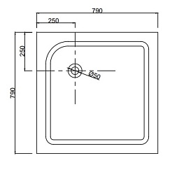 Taliente Душевой поддон PTA-08082 80/80 белый – фотография-3
