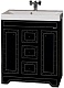 Misty Мебель для ванной Bella 105 черная с кристаллами – картинка-13