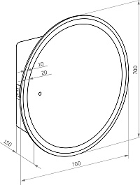 Mixline Зеркальный шкаф Аккорд Оливия 70 белый – фотография-6