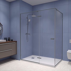 RGW Душевой уголок Stilvoll SV-040Gr 120x100 профиль серый стекло прозрачное – фотография-2