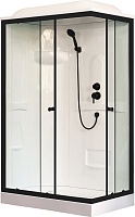 Royal Bath Душевая кабина HP RB 8120HP1-T-BL-L 120x80 L стекло прозрачное профиль черный матовый