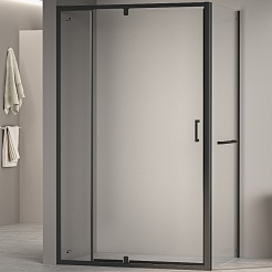 RGW Душевой уголок Passage PA-078-1B (PA-008B + Z-060-2B) 90x80 профиль черный стекло прозрачное – фотография-1