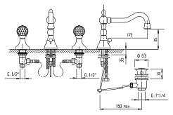 Cezares Смеситель ATLANTIS-BLS2-A-03/24-Sw для раковины – фотография-2